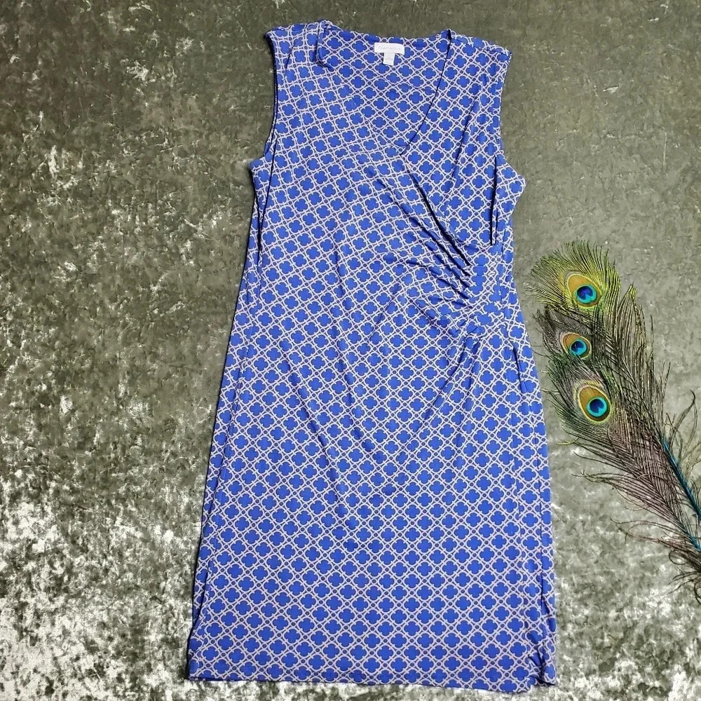 Charter Club Geometric‎ Faux Wrap Dress